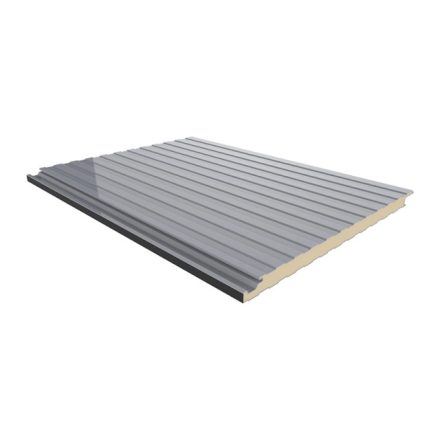PIR Ext. RAL 9006-7016-3009/ Int. 9002 (0,45-0,35) Poliuterán standard szigetelt falpanelek